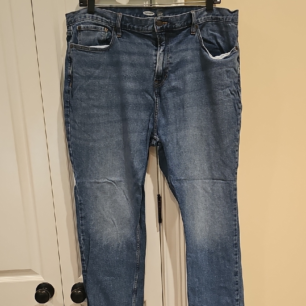 Old Navy Like New Men's Straight Legged Jeans in Dark Blue 42x30